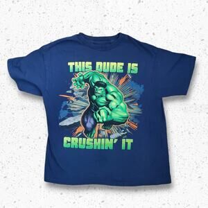 Marvel The Incredible HULK  This Dude is Crushing It Kids Tshirt Sz Large10-12